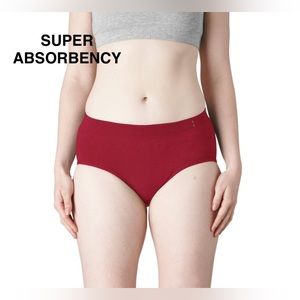 Thinx for All | Women's Briefs Period Underwear, Super Absorbency Rhubarb Red